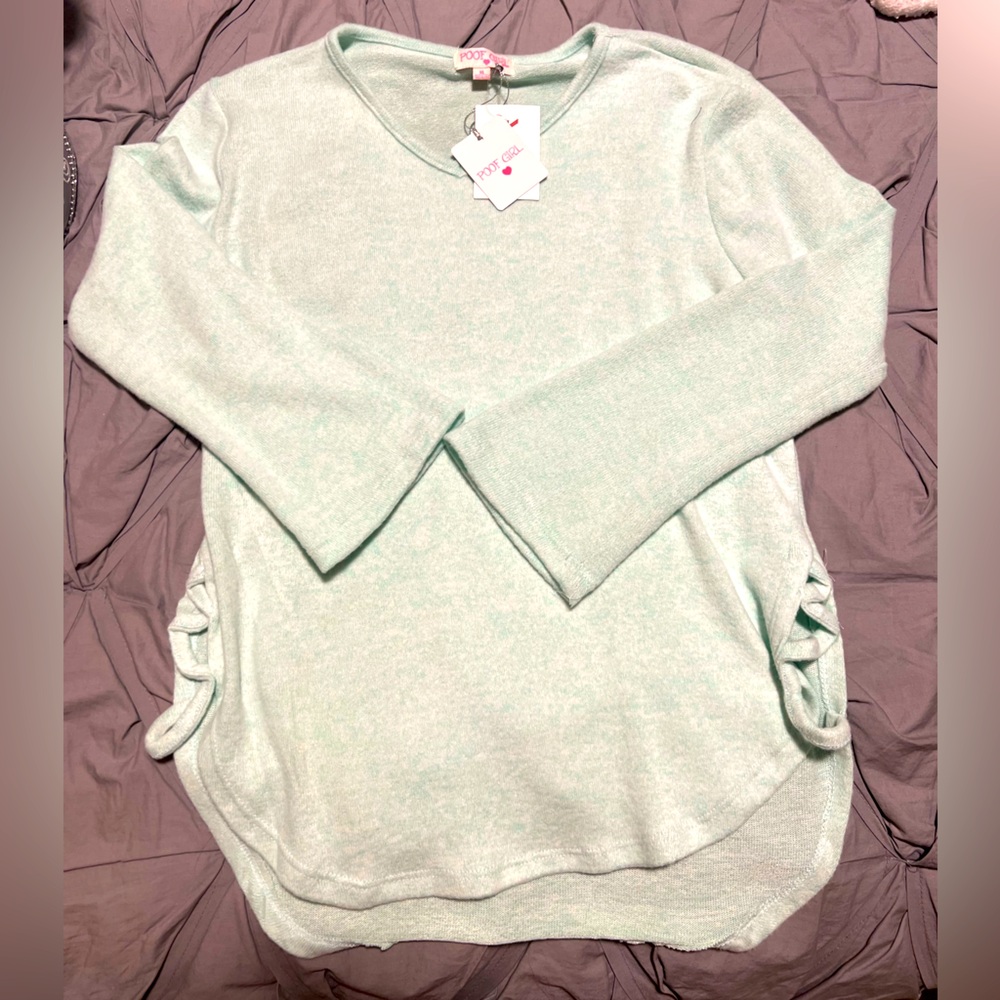 Poof girl NWT mint green top